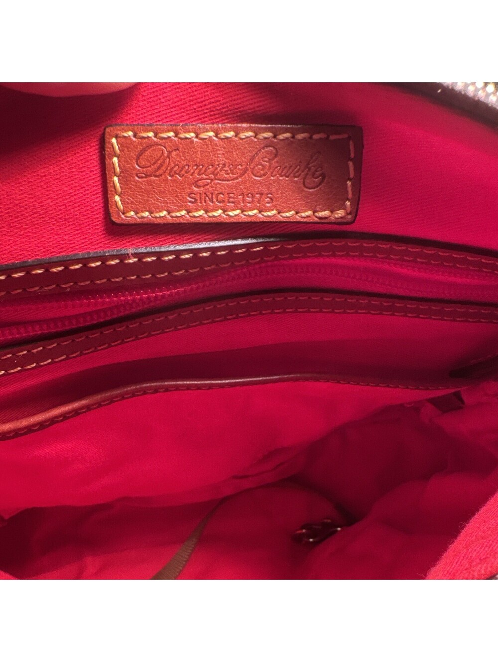 Dooney & Bourke Nylon Large Erica Hobo Shoulder Bag Mustard Yellow Red Lining - Picture 14 of 14